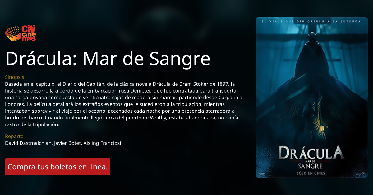 Drácula Mar de Sangre 07 de julio, 2025